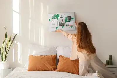 Parafatábla zöld világtérkép mintával