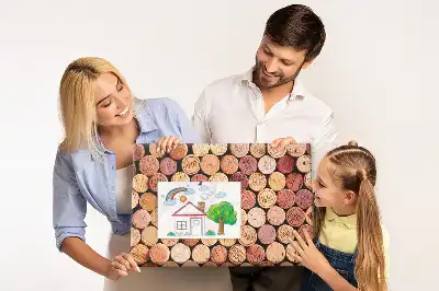 Fali parafa üzenőtábla üvegdugó gyűjteményhez