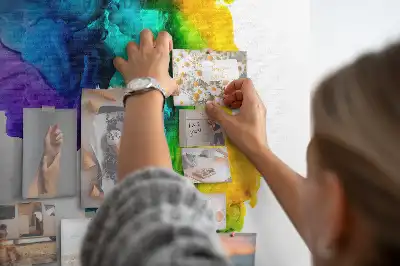 Szivárvány színű parafa üzenőtábla