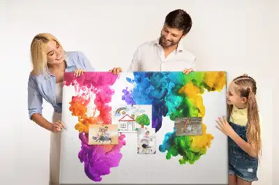 Szivárvány színű parafa üzenőtábla