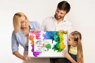 Szivárvány színű parafa üzenőtábla