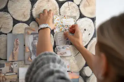 Kivágott fa mintás parafa üzenőtábla