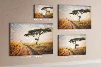 Afrikai táj mintás parafatábla