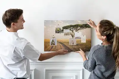 Afrikai táj mintás parafatábla