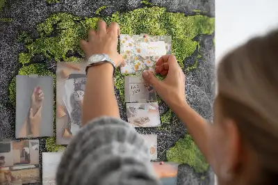 Fali parafa üzenőtábla klasszikus kontinenstérkép mintával