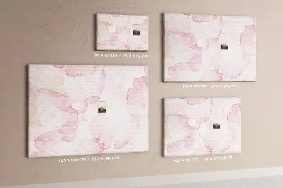 Akvarell szirmok mintás parafa üzenőtábla