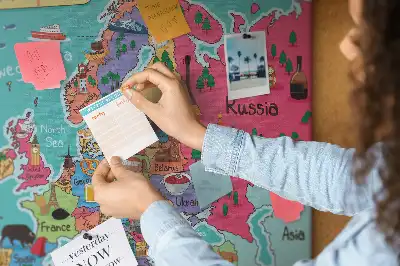 Európa térképes fali parafa üzenőtábla