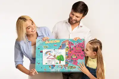 Európa térképes fali parafa üzenőtábla