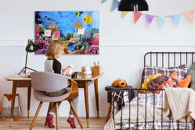 Fali mágneses tábla Víz alatti élet mintával