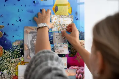 Fali mágneses tábla Víz alatti élet mintával