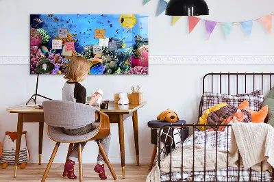 Fali mágneses tábla Víz alatti élet mintával