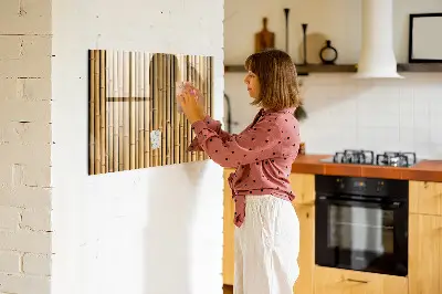 Bambuszpálcikák mintás falikép és mágneses tábla