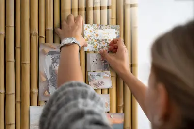 Bambuszpálcikák mintás falikép és mágneses tábla