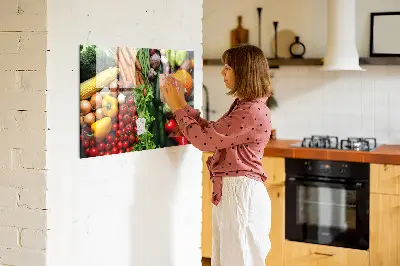 Friss zöldségek fali üzenőtábla