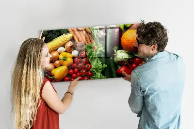 Friss zöldségek fali üzenőtábla