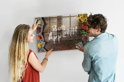 Bon Appétit feliratú fali üzenőtábla