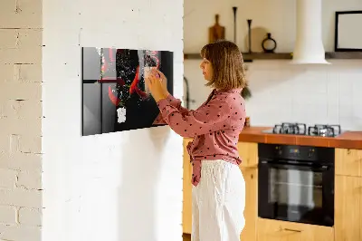 Mágneses fali tábla Paprikák a vízben