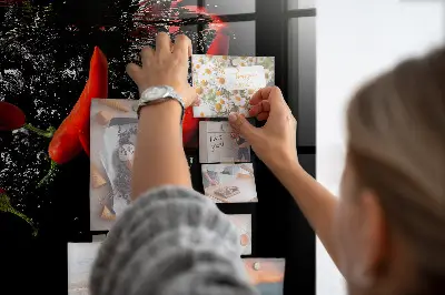Mágneses fali tábla Paprikák a vízben