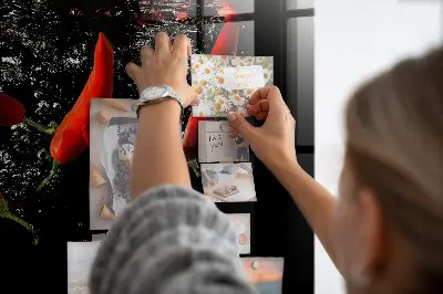 Mágneses fali tábla Paprikák a vízben