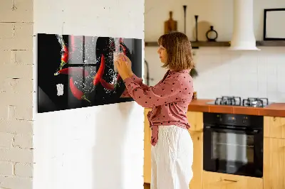 Mágneses fali tábla Paprikák a vízben