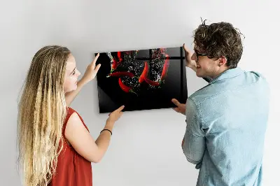 Mágneses fali tábla Paprikák a vízben