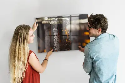 Üvegpalackok mintás mágneses fali tábla