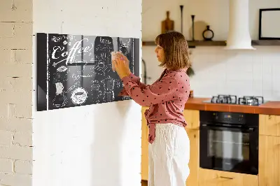 Kávéfőző mintás fali üzenőtábla