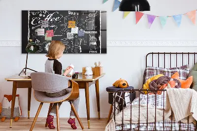 Kávéfőző mintás fali üzenőtábla