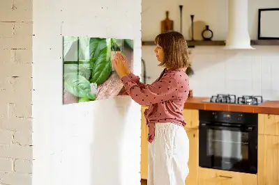 Bazsalikomlevelek mintás fali üzenőtábla