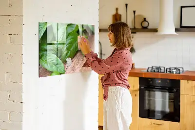 Bazsalikomlevelek mintás fali üzenőtábla