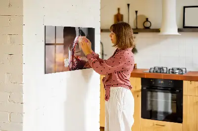Fali mágneses tábla Egy pohár bor mintával