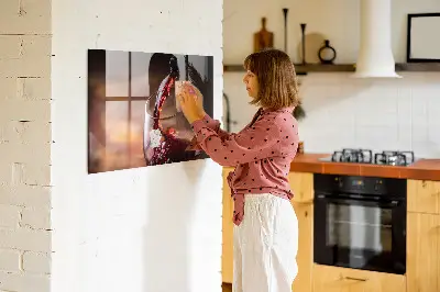 Fali mágneses tábla Egy pohár bor mintával