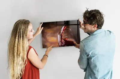 Fali mágneses tábla Egy pohár bor mintával