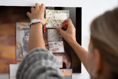 Fali mágneses tábla Egy pohár bor mintával