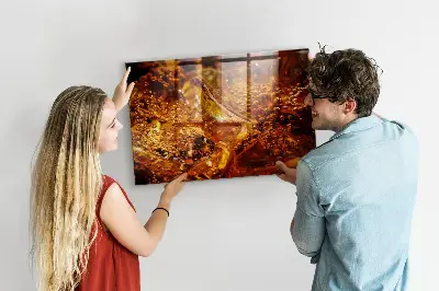 Mágneses fali tábla ital közeli fotóval