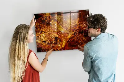 Mágneses fali tábla ital közeli fotóval