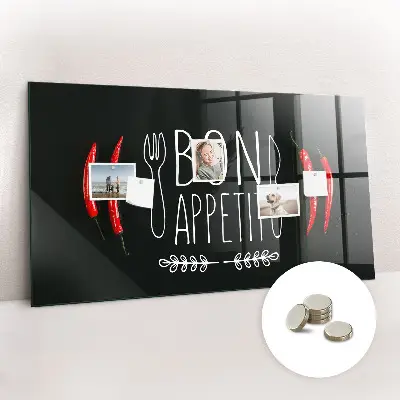 Bon appetit feliratú fali üzenőtábla