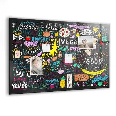 Absztrakt feliratos mágneses fali tábla