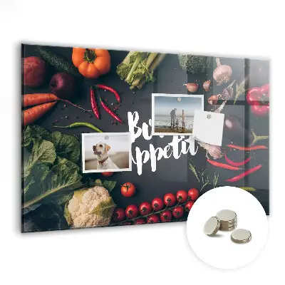 Bon appetit feliratú fali üzenőtábla