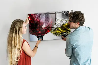 Borospohár mintás fali mágneses tábla