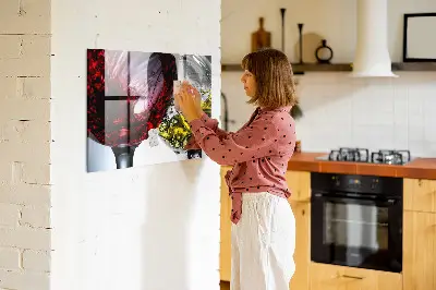 Borospohár mintás fali mágneses tábla