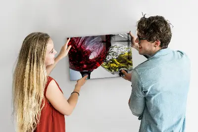 Borospohár mintás fali mágneses tábla