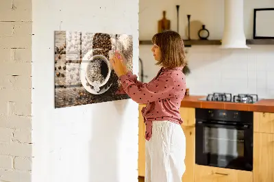 Fali mágneses tábla Egy zacskó kávé mintával