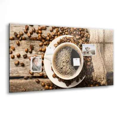 Fali mágneses tábla Egy zacskó kávé mintával