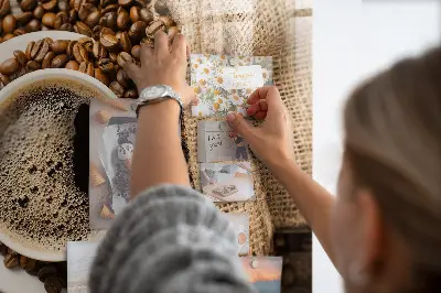 Fali mágneses tábla Egy zacskó kávé mintával