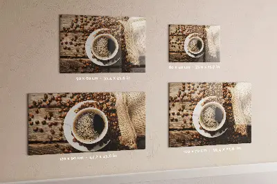 Fali mágneses tábla Egy zacskó kávé mintával