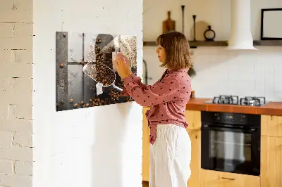 Fali mágneses tábla Egy zacskó friss kávé mintával