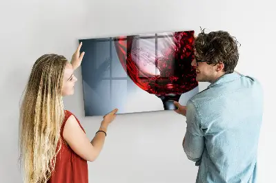 Mágneses fali tábla borospohár mintával