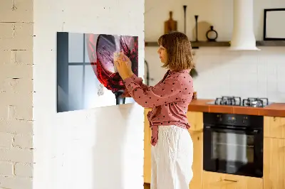 Mágneses fali tábla borospohár mintával
