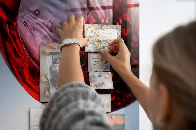 Mágneses fali tábla borospohár mintával